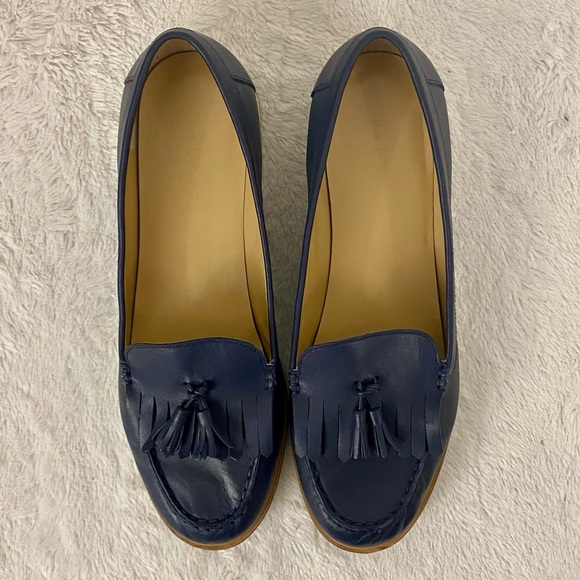 Talbots Navy Blue Leather Loafers Women’s Size 9.5M - Picture 6 of 9